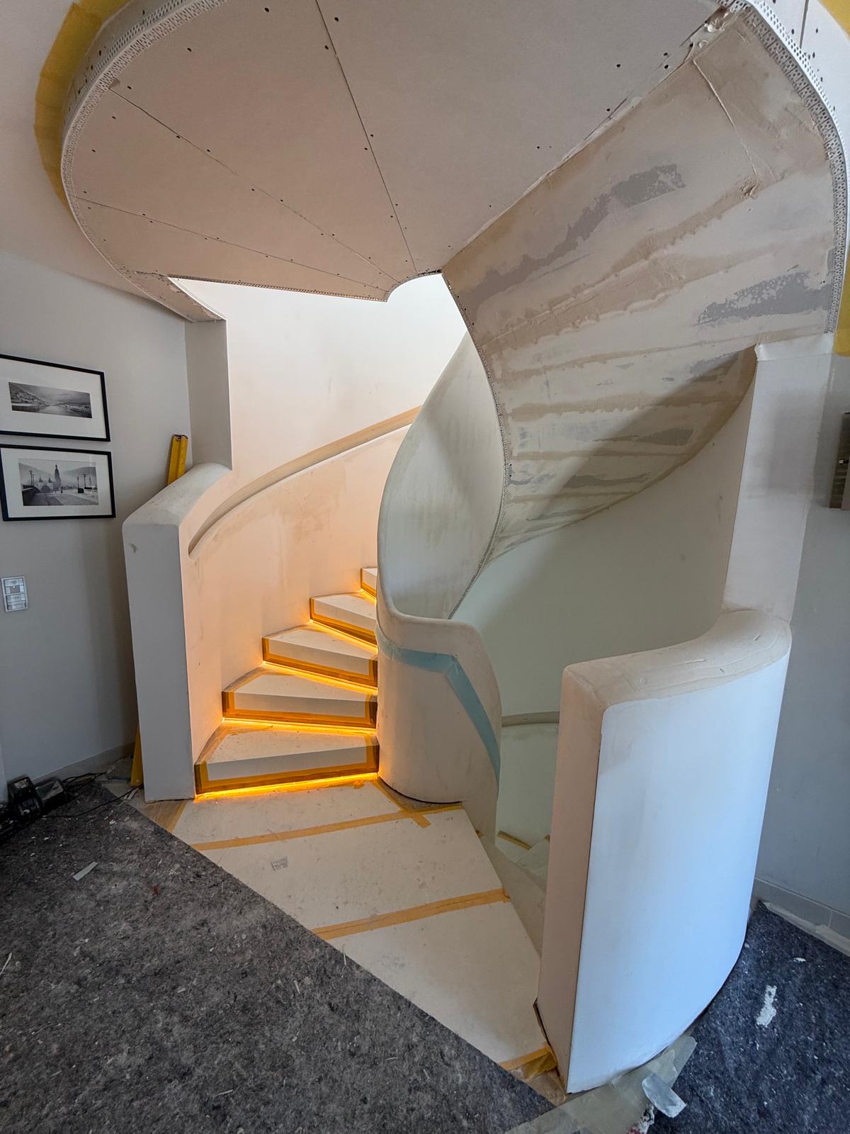 Renovierung einer Wendeltreppe